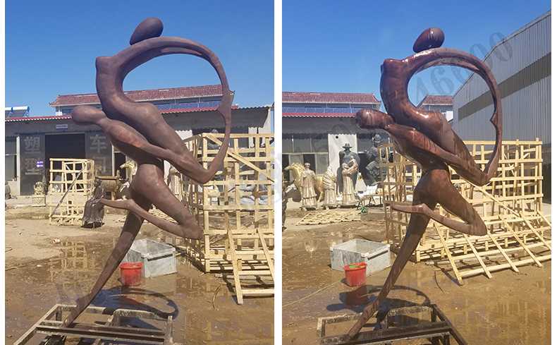 跳舞人物銅雕塑，銅舞蹈雕塑，銅抽象人物