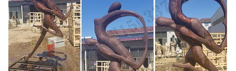 銅舞蹈人物雕塑，抽象男女人物雕塑，抽象跳舞人物銅雕塑