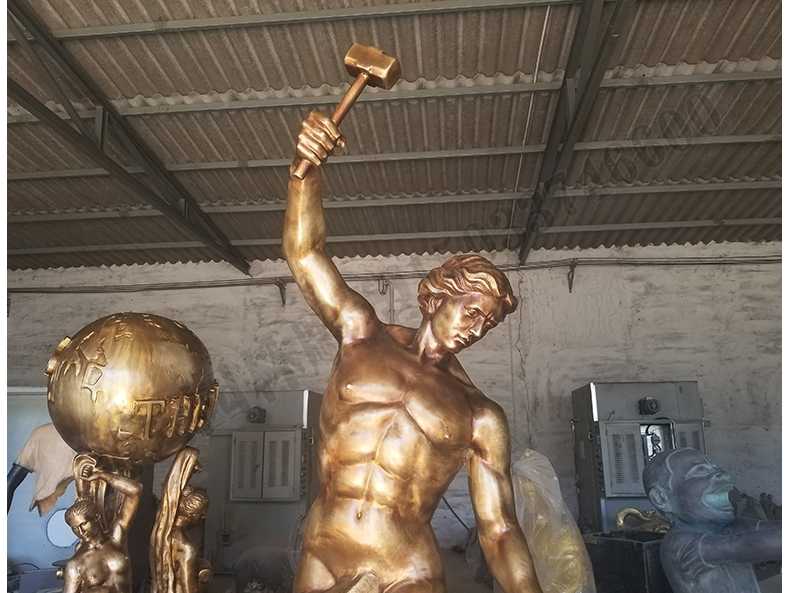 自我雕刻銅雕塑，銅自我雕刻雕塑，雕刻自我銅人物雕塑