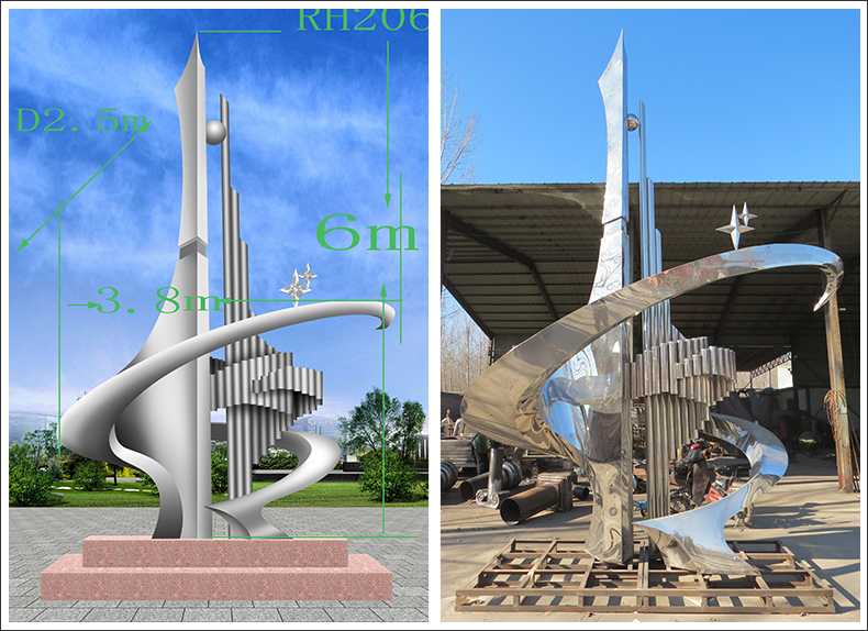 大型不銹鋼雕塑，不銹鋼雕塑廠家，室外大型景觀雕塑